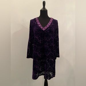 Rich purple silk velvet tunic.